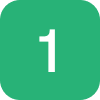 Green square icon with number one.