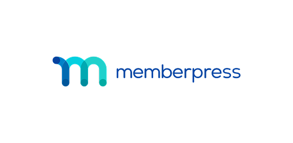 MemberPress logo with blue gradient design