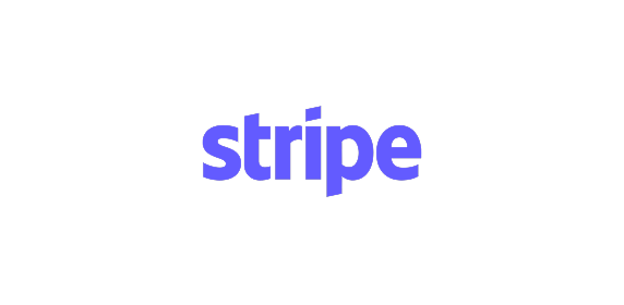 Stripe logo in purple on white background.