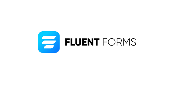 Fluent Forms logo with blue icon