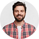 Smiling man in plaid shirt portrait